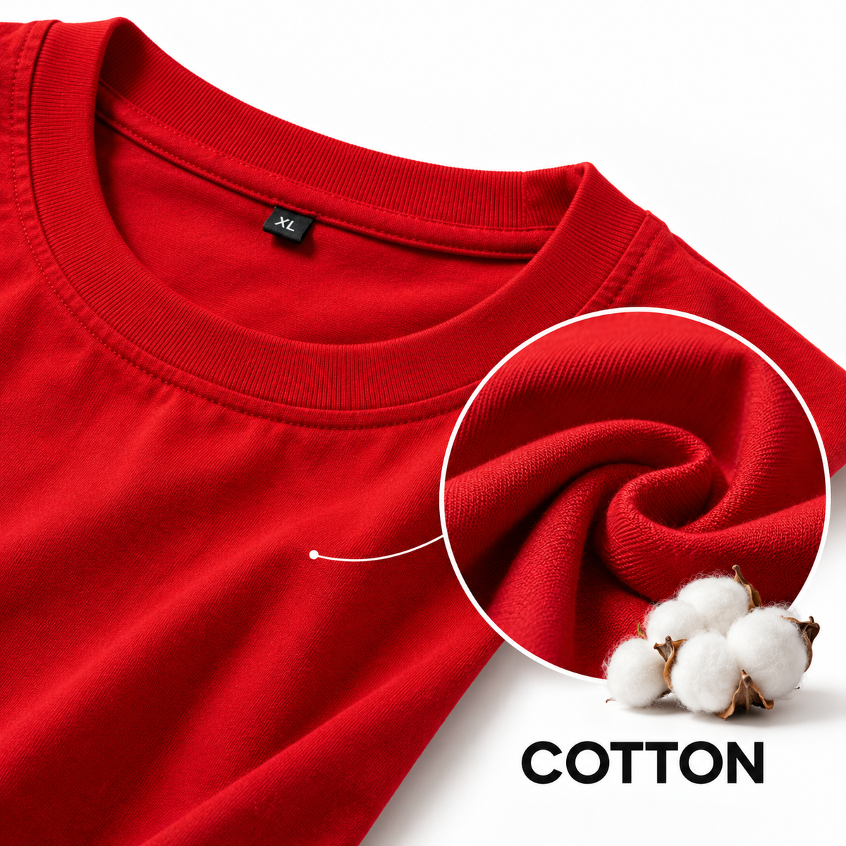 Men’s Red Cotton Money Graphic T-Shirt