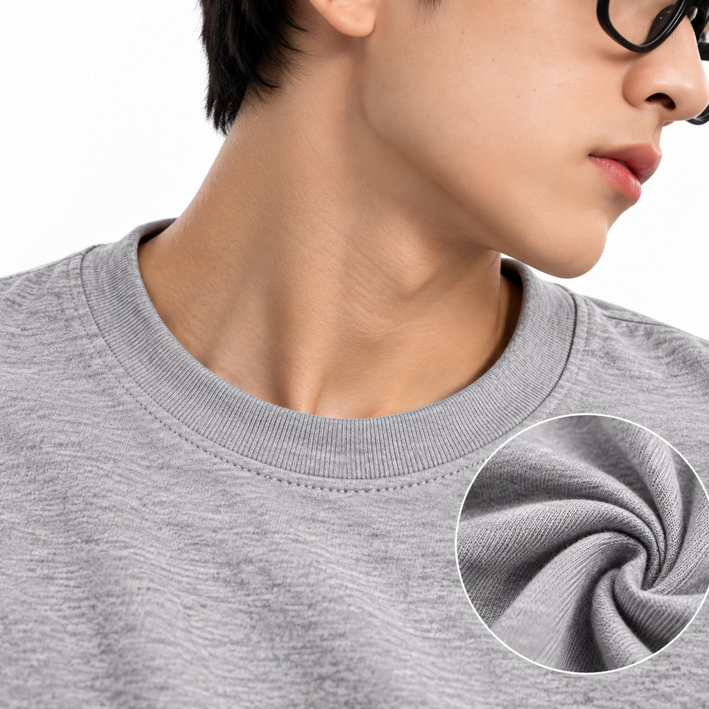 Men’s Light Grey Cotton Warrior Graphic T-Shirt